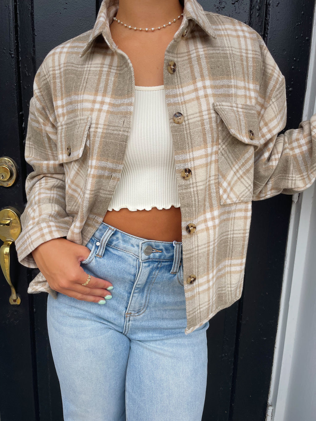 All Too Well Crop Shacket