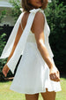 Clouds Of White Mini Dress