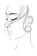 Classic Pearl Stud Hoop Earrings