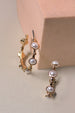 Classic Pearl Stud Hoop Earrings
