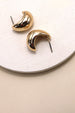 Crescent Moon Huggie Hoop Earrings