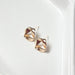 Gold Fold Stud Earrings