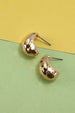 Mini Hammered Half Hoop Earrings