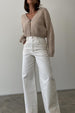 Sweet Cream Corduroy Wide Leg Pants