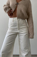 Sweet Cream Corduroy Wide Leg Pants