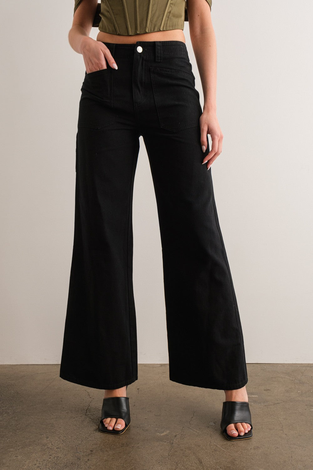 Elle wide leg best sale pants