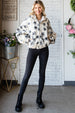 Flower Power Fur Puff Jacket