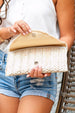 Resort Bound Straw Clutch
