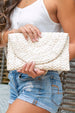 Resort Bound Straw Clutch